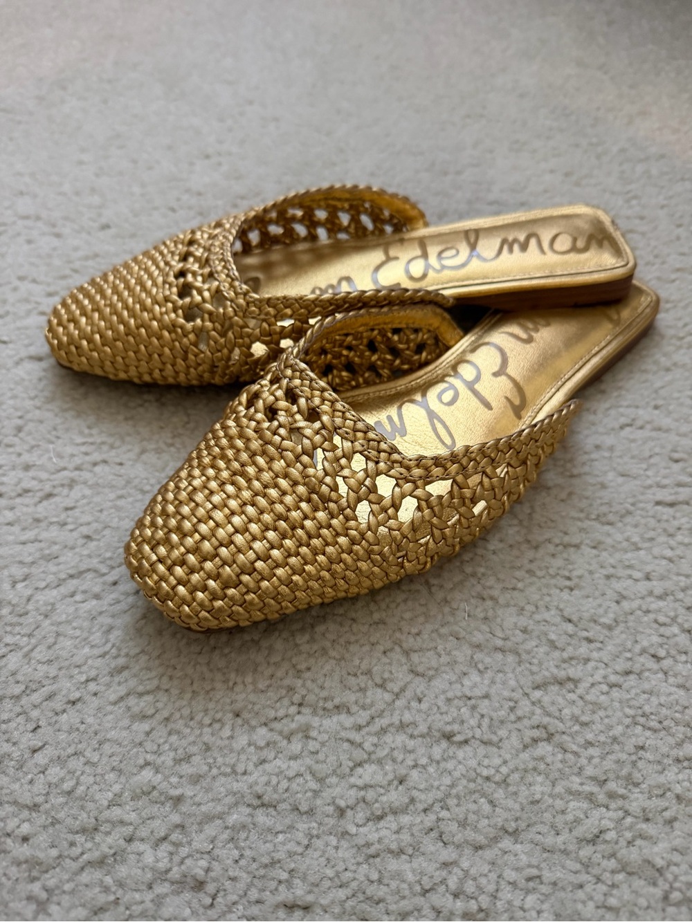 Sam Edelman Metallic Gold Nola Mule Slide